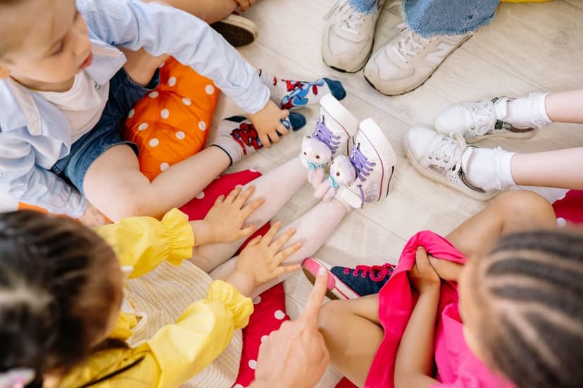 Placeholder polaroid-style photo of children learning